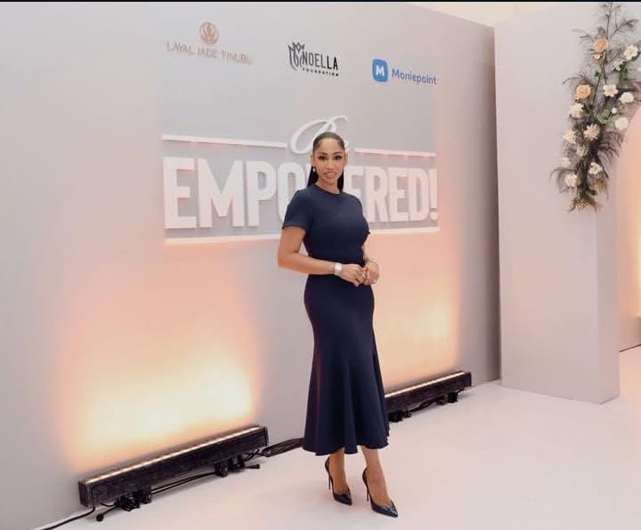 Layal Tinubu speaking at a women empowerment event in Nigeria