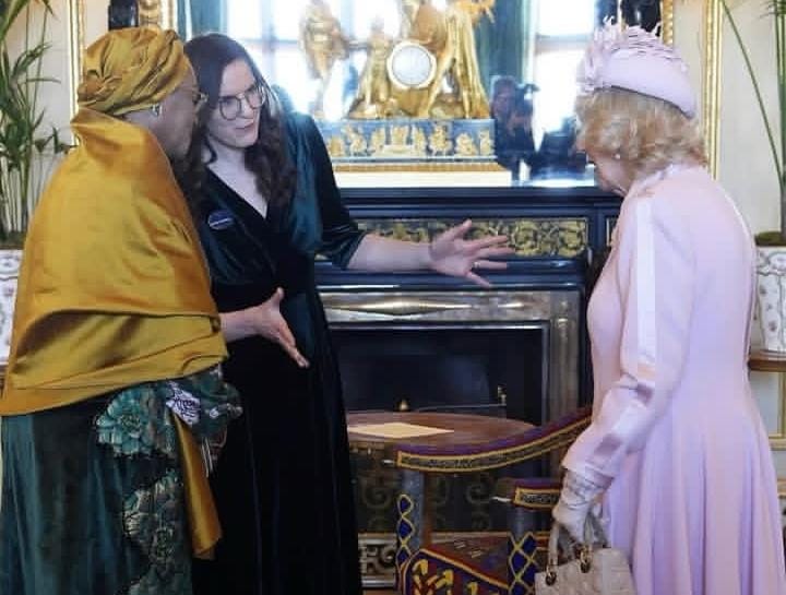 Oluremi Tinubu at Windsor Castle viewing Royal Collection artifacts during UK visit