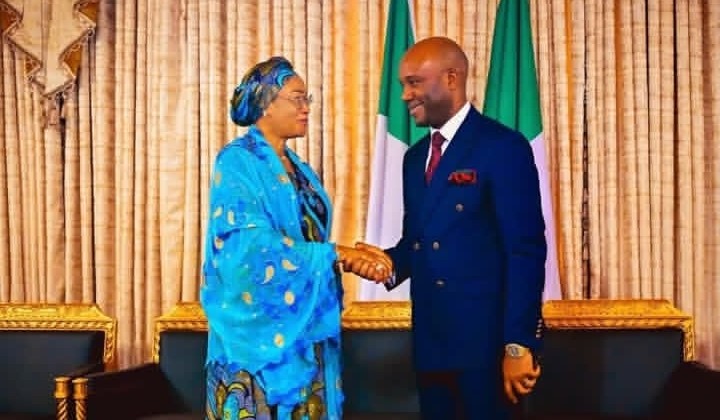 Sen Remi Tinubu meeting with the Minister of Innovation, Science and Technology on the Energise Commercialisation programme.